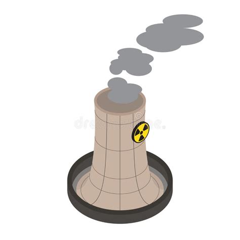 Isometric Of Nuclear Power Plants Illustration Stock Vector