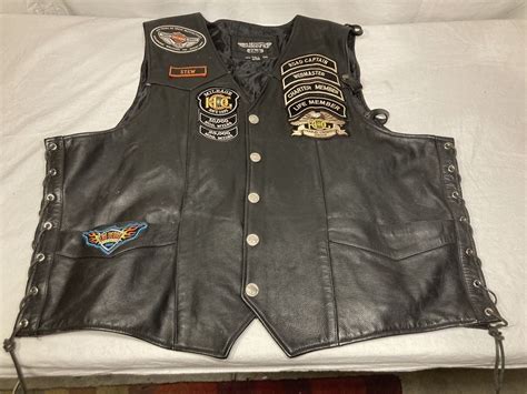 Harley Davidson HOG Patches Biker’s Club Leather Vest… - Gem