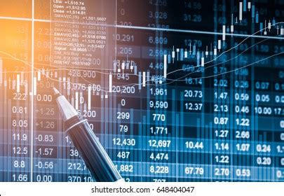 Creative Glowing Forex Chart Grid Big Stock Illustration 2124264929