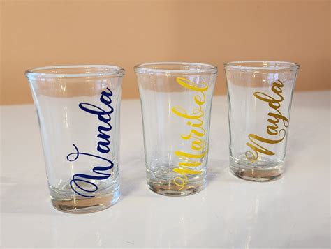 Shot Glasses Personalized Shot Glasses Bridesmaid Shot Etsy