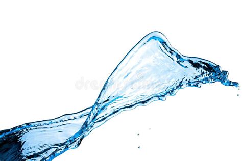 Blue Water Splash Isolated On Black Background Stock Photo Image Of