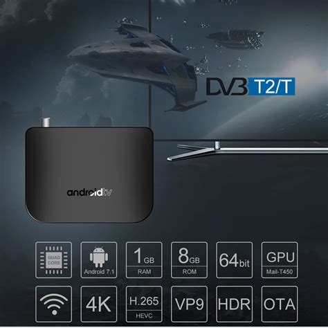 Digital Terrestrial DVB T2 DVB T With Android 7.1 TV Box Combo Amlogic ...