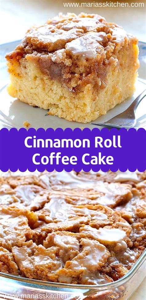 Easy And Tasty Cinnamon Roll Coffee Cake Recipe Maria S Kitchen