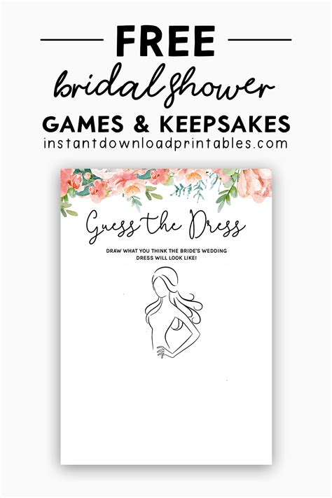 Printable Template Free Guess The Dress Game Free Printable