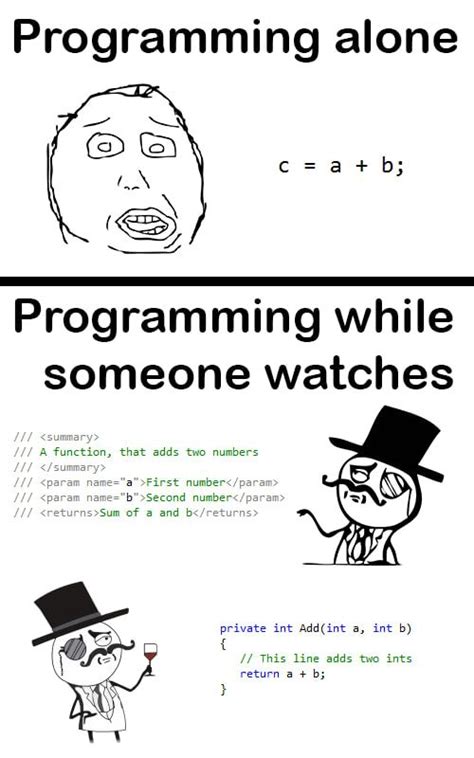 Coding while someone is watching - Funny | Funny coding, Programming humor, Coding humor