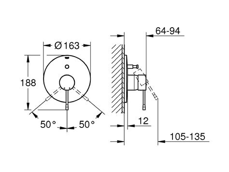 Grohe Essence New Shower Bath Mixer Tap Hard Graphite From Reece