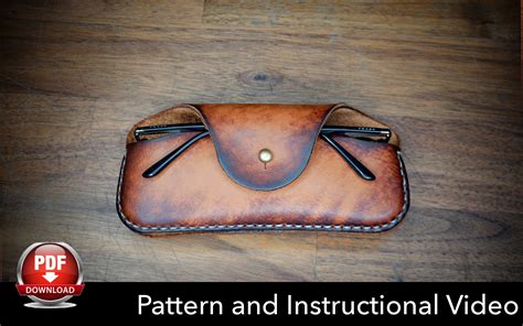 Glasses Case Pattern Leather Diy Pdf Download Glasses Etsy