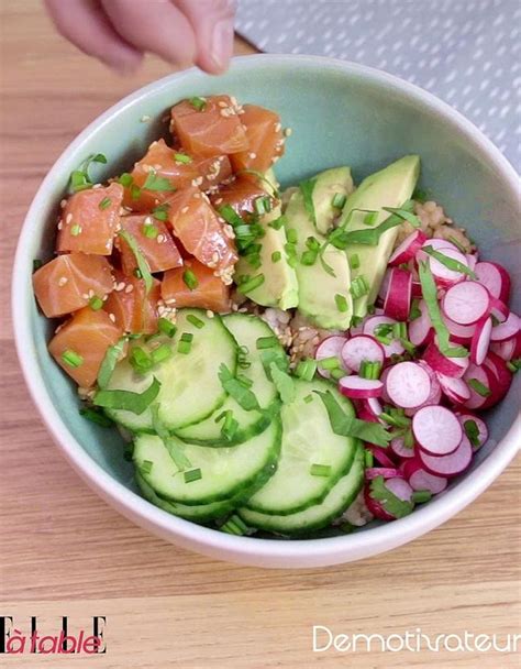 Poke Bowl Saumon Avocat Pour Personnes Recettes Elle Table