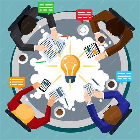 Brainstorming de ilustração de conceito criativo de ícone plano