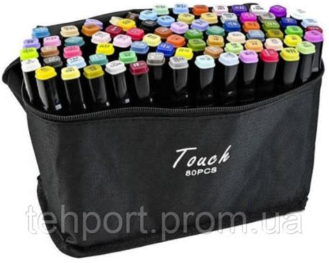 Набор двухсторонних маркеров sketch Touch 80 шт, Набор фломастеров для ...