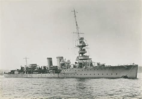 Starboard Side View Of The Light Cruiser HMS Calypso Caledon Class