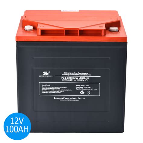 12v 100ah Lead Carbon Battery Deep Cycle Rechargeable Maintenance Free