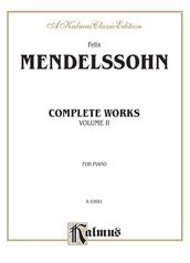 Complete Works Volume III Piano Book Felix Mendelssohn Sheet Music