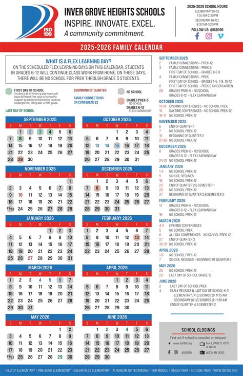 ISD 199 Inver Grove Heights School 25-26 Calendar Revised [PDF] - EduCounty
