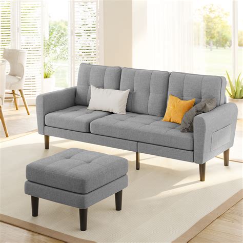 Lofka Small Sofa Bed Modern Sectional Sofa With Ottoman L Shape Couch