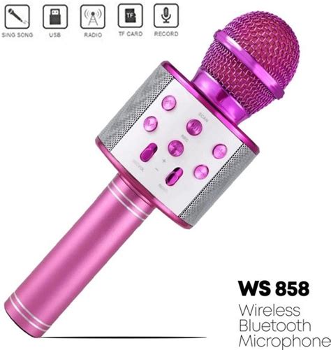 Handheld Ktv Ws Pink Karaoke Microphone With Speaker Bol