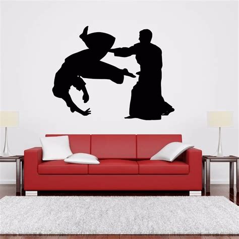 Aikido Mixed Martial Arts Wall Stickers For Living Room Vinyl Art Decor