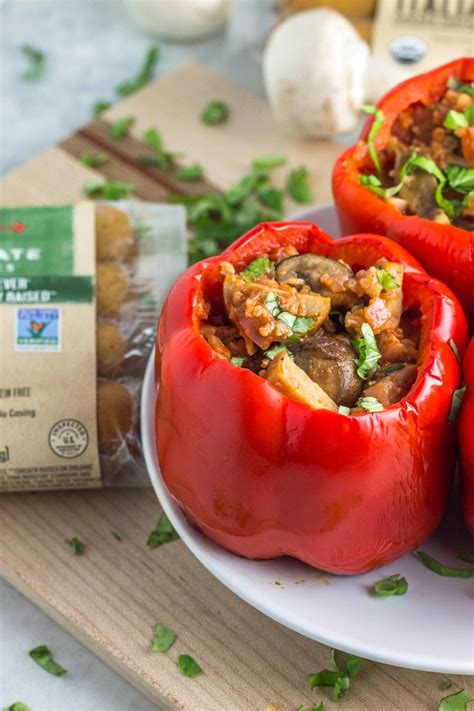 Grilled Italian Sausage Stuffed Peppers Whole 30 Paleo