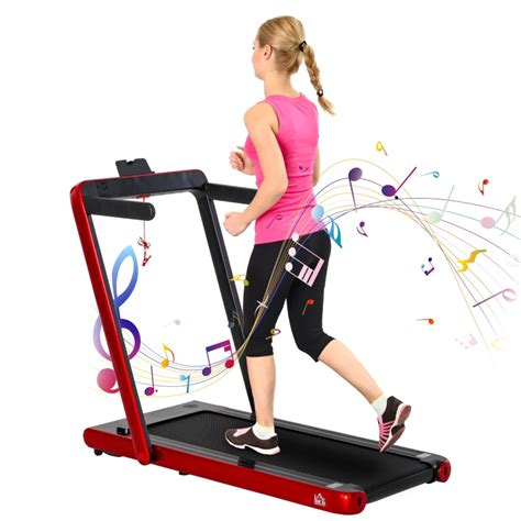 Homcom Electric Folding Treadmill 2 In 1 Running Walking Jogging