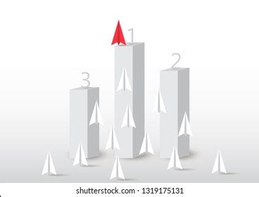 Paper Plane Competition Red Paper Plane Stock Vector (Royalty Free ...