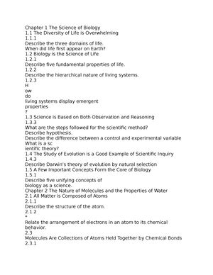 BIO 103 Final Exam Study Guide CRN 10016 T R 042320 BIO 103 CRN