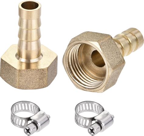 Sourcing Map Brass Barb Hose Fitting Connector Adapter 8mm Barbed X G1