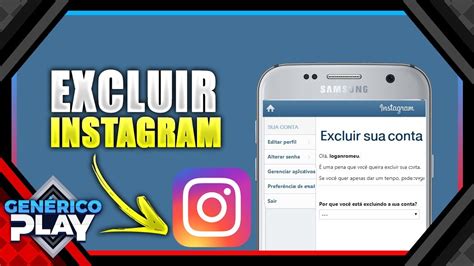 Como Excluir Uma Conta Do Instagram Atualizado Youtube