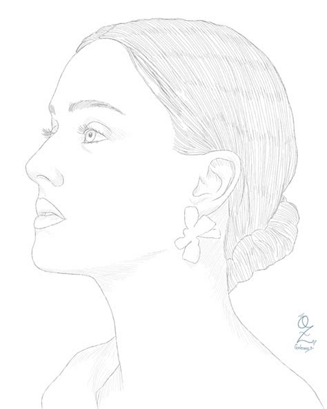 Side Face Sketch By Oz Galeano On Behance