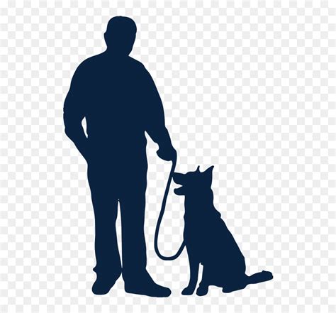 Man Walking Dog Silhouette, HD Png Download - vhv