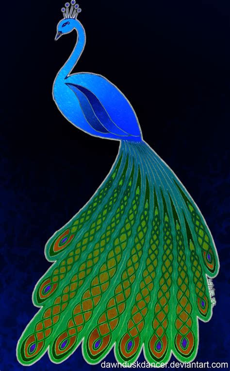 Celtic Peacock Coloured By Dawnduskdancer On Deviantart