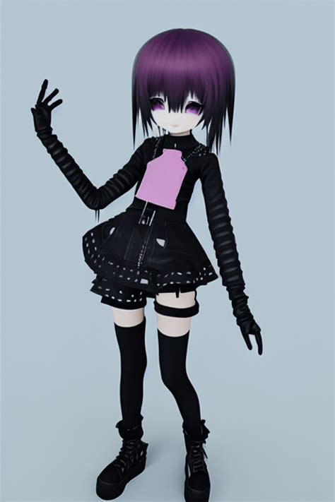 Anime Pastel Goth Chromatic Punk Egirl 3d · Creative Fabrica