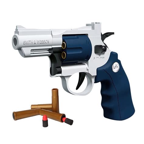 Buy Moonmen Shell Ejection Soft Bullet Toy Revolver Learning