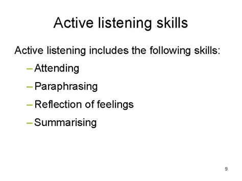 Introduction To Basic Counseling Skills 1 Training Objectives