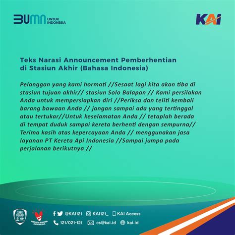 Kereta Api Indonesia On Twitter Announcementnnpemberhentian Di