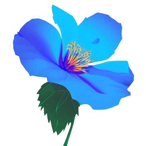 Beautiful Blue Hibiscus Flower Graphic · Creative Fabrica