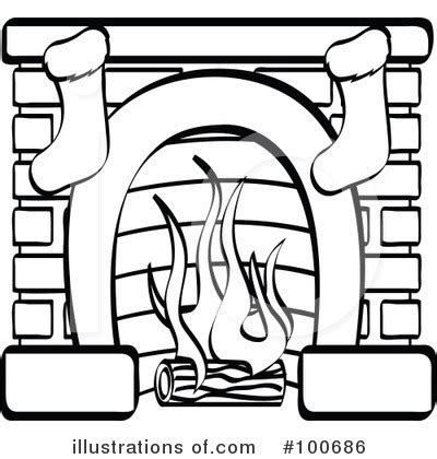 Fireplace Clipart #100686 - Illustration by Andy Nortnik