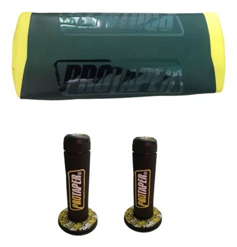 Kit Protaper Esponja Cubre Volante Manillar Puños Amarillo Meses