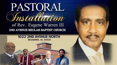 Pastoral Installation Of Pastor Eugene Warren Iii Youtube