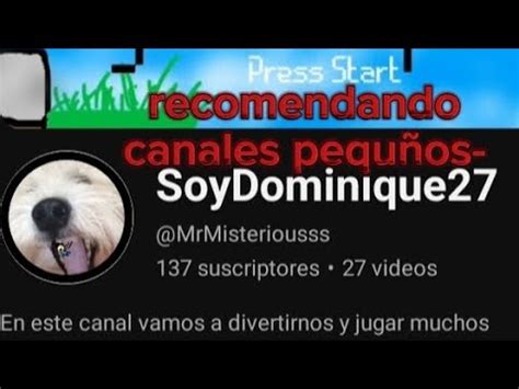 Recomendando Canales MrMisteriousss YouTube