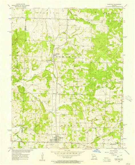 1956 Fair Play, MO - Missouri - USGS Topographic Map - Historic Pictoric