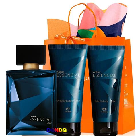 Kit Presente Perfume Masculino Essencial Oud Ml Creme De Barbear