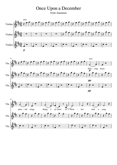 Once Upon A December Sheet Music For Violin Download Free In Pdf Or Midi