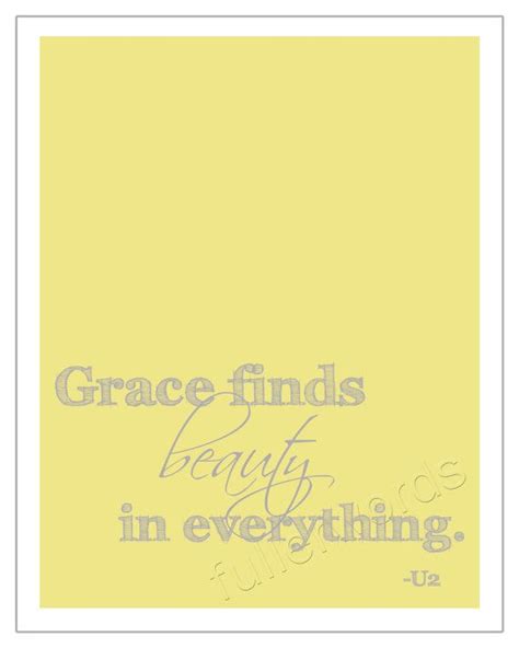 U2 Grace Lyrics Digital Printable Word Art By Fullerwords On Etsy 500 Inspirational Quotes