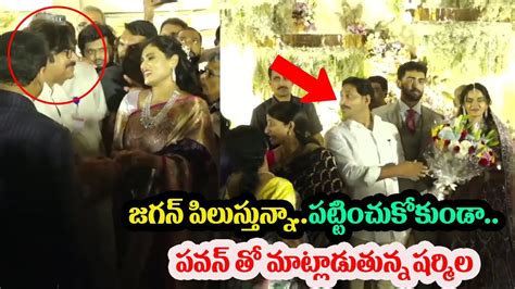 Cm Jagan And Pawan Kalyan At Sharmila S Son Raja Reddy Priya Atluri