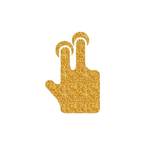 Premium Vector Finger Gesture Icon Gold Glitter Texture Vector