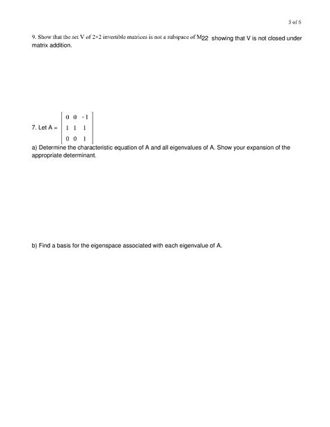 Solved Show That The Set V Of 2 Times 2 Invertible Matrices