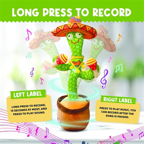 Muzhda Dancing Cactus Toy With Hat Tiktok Sensation Interactive