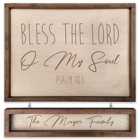 Bless The Lord Psalm 103 Pacific Crest Wooden Bible Verse Sign Wood