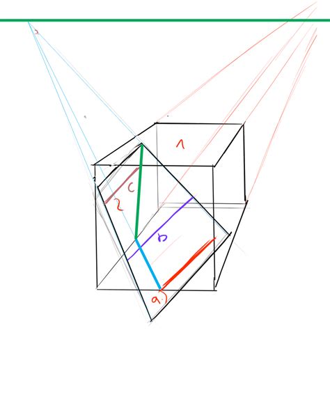 Drawing How Can I Find The Intersection Lines When A Cube And Plane