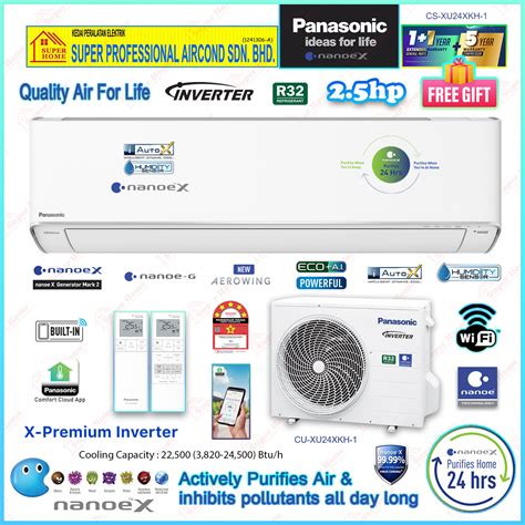 Panasonic X Premium Inverter Air Conditioner Cs Xu24xkh 1 And Cu Xu24xkh